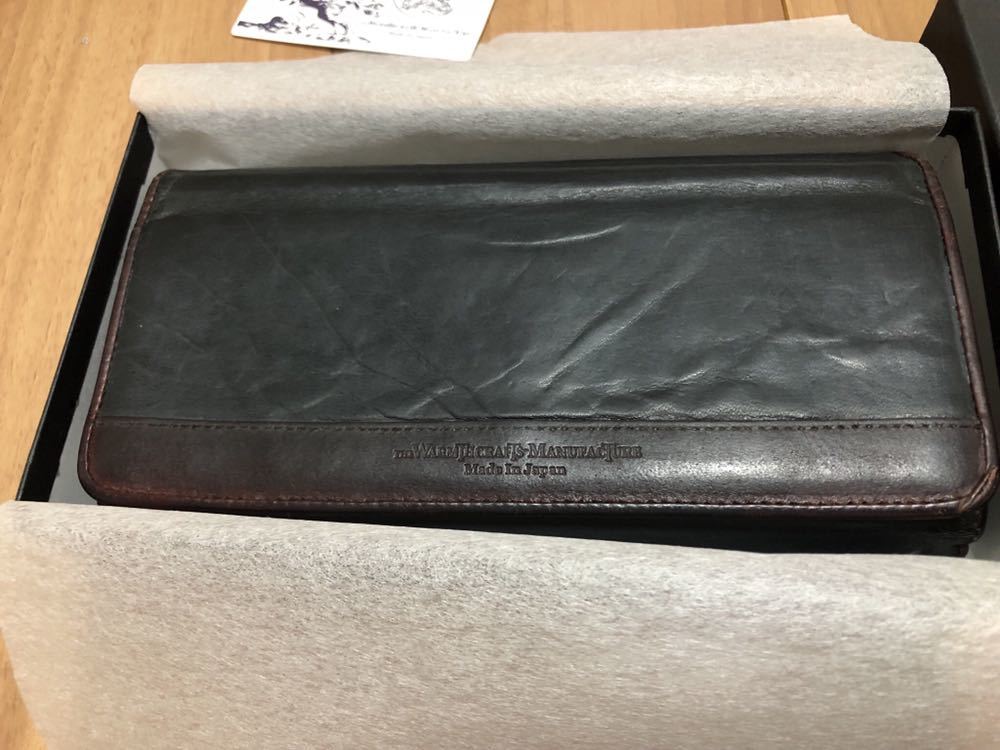 ウォームスクラフツマニュファクチャー 長財布 ネイビー 中古 ホース