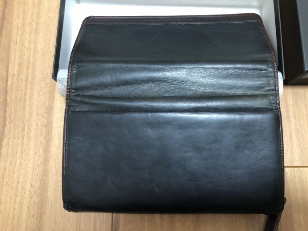 ウォームスクラフツマニュファクチャー 長財布 ネイビー 中古 ホース