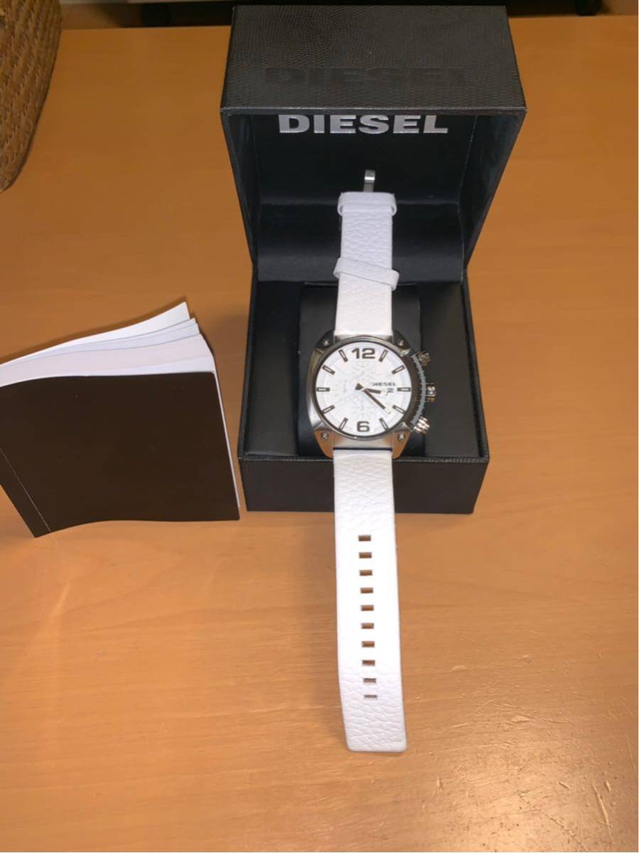 美品腕時計 DIESEL ディーゼル 白 DZ-4315 クロノグラフ_1
