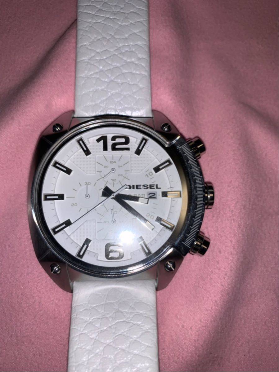 美品腕時計 DIESEL ディーゼル 白 DZ-4315 クロノグラフ_2