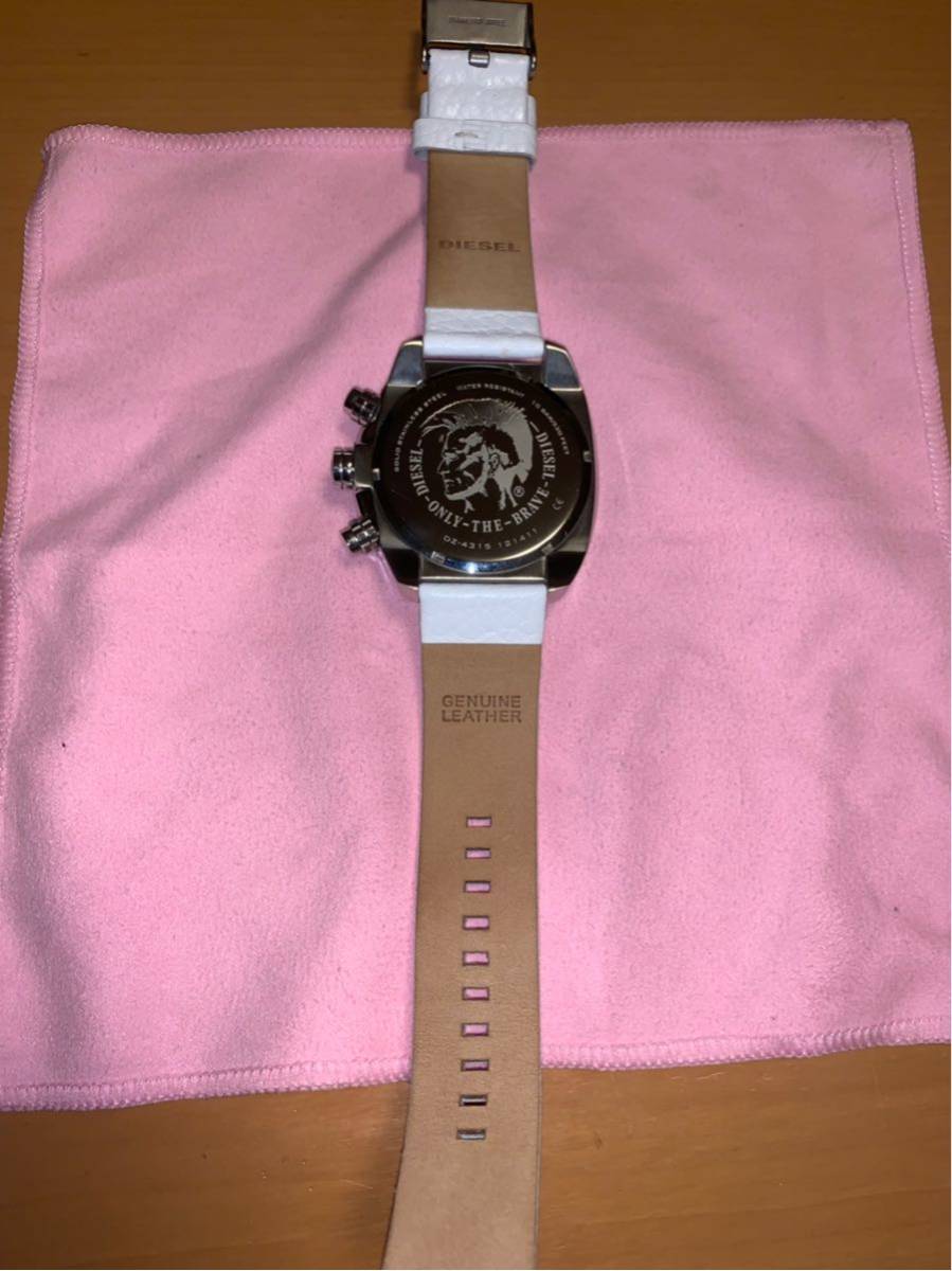 美品腕時計 DIESEL ディーゼル 白 DZ-4315 クロノグラフ_4