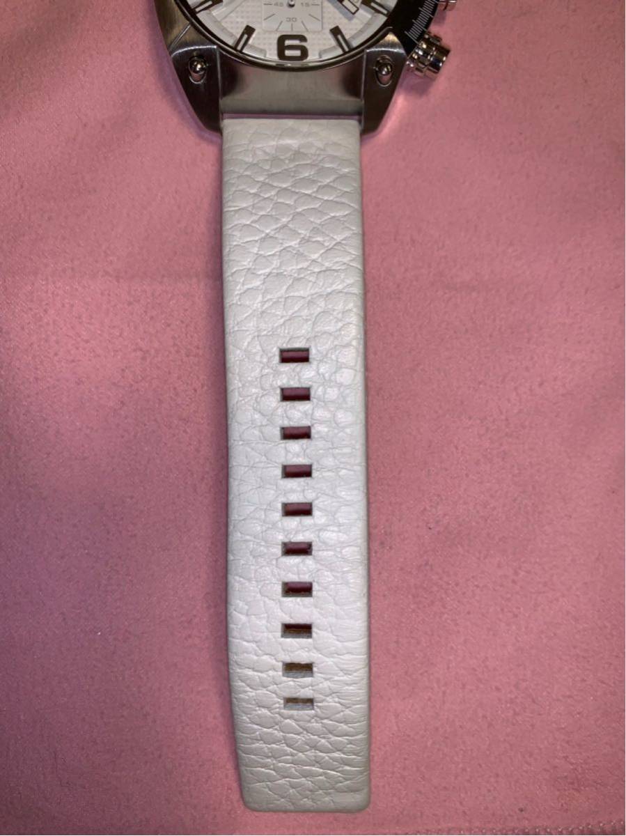 美品腕時計 DIESEL ディーゼル 白 DZ-4315 クロノグラフ_5