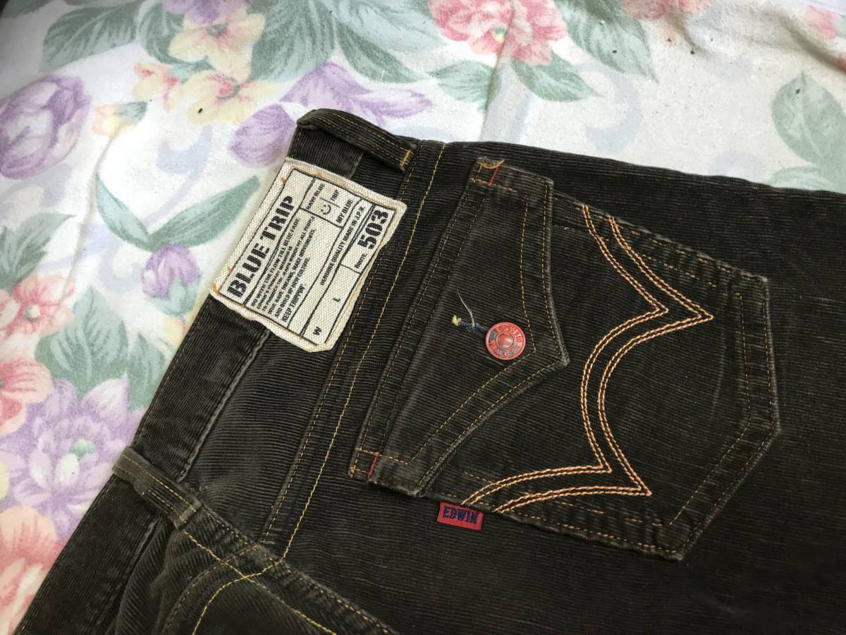 84 86ｃｍ 32 冬モデル Edwin 503 Blue Trip 5p フレアー 細畝コーデロイパンツ ダークカーキ 84cm 売買されたオークション情報 Yahooの商品情報をアーカイブ公開 オークファン Aucfan Com