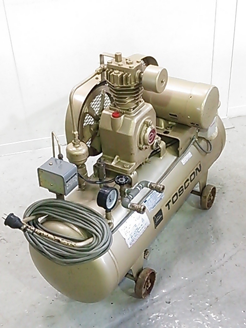 1円スタート 東芝 トスコン エアーコンプレッサー GP5-7S8 空気タンク65L 100V 動作良好(コンプレッサー)｜売買された ...