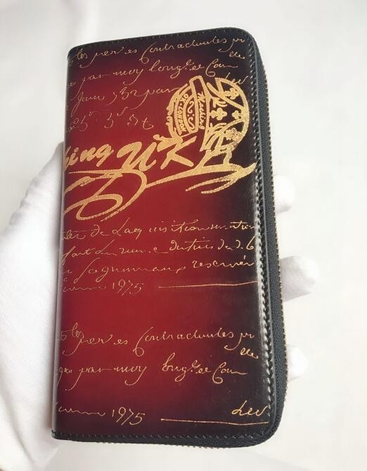 長財布 ラウンドファスナー ベルルッティ カリグラフィ メンズ長財布
