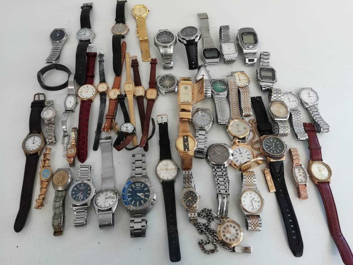 大量 まとめ セイコー シチズン カシオ 他 ジャンク腕時計 50点