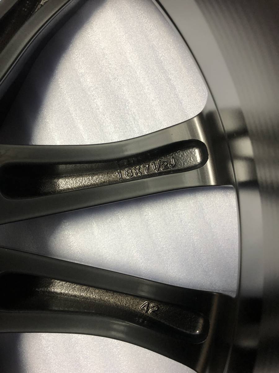 新品 50系 プリウスα G's GR スポーツ ダークスパッタリング 純正 アルミホイール 18インチ 新車外し 中古 エスティマ アルファード 9W087_6