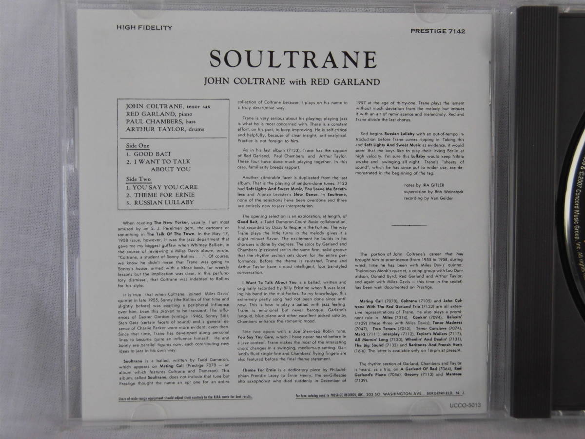 JOHN COLTRANE ジョン・コルトレーン / SOULTRANE ソウルトレーン _3