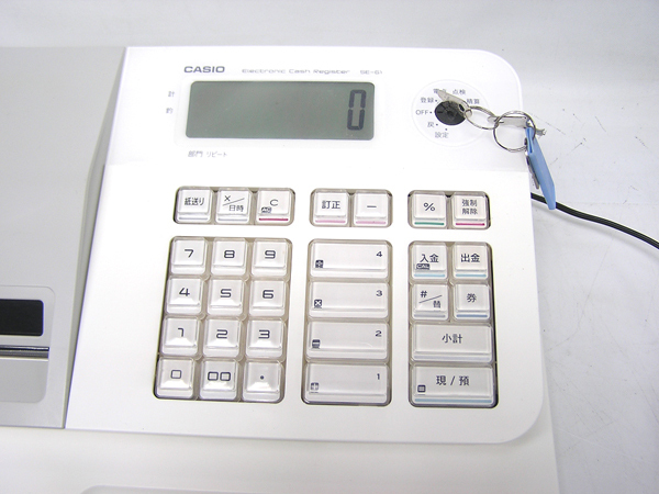 ◎CASIO 電子レジスター SE-G1 ホワイト 中古品 - 電子レジスター
