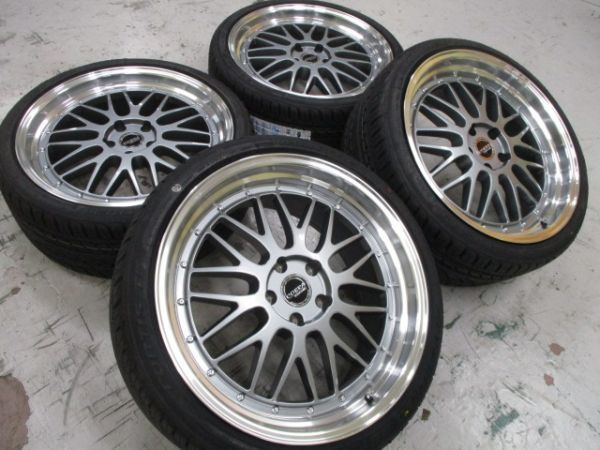 深リム メッシュ コブラインターセプター０４ 20inch 5-114.3 F8.5J+35 R9.5J+38 輸入タイヤ 245/35R20 アルファード ヴェルファイア など