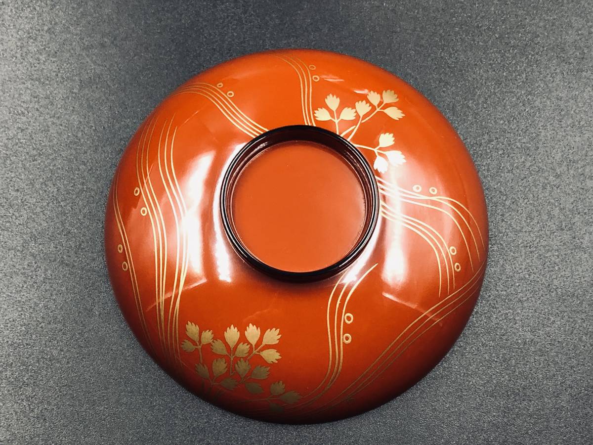 ☆ 平安 象彦 蒔絵 吸物椀 5客セット 共箱 お椀 蓋椀 ☆ xvpbvx