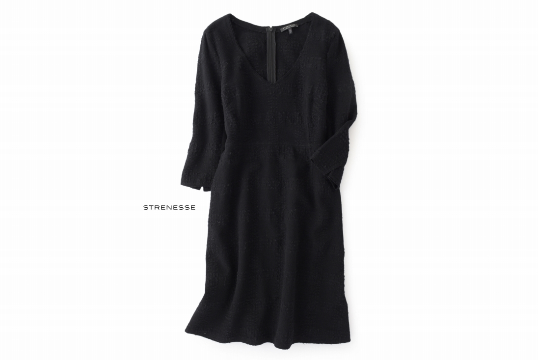 美品★厳選★ストラネスガブリエレストレーレ★36size/9号★ワンピース黒H160