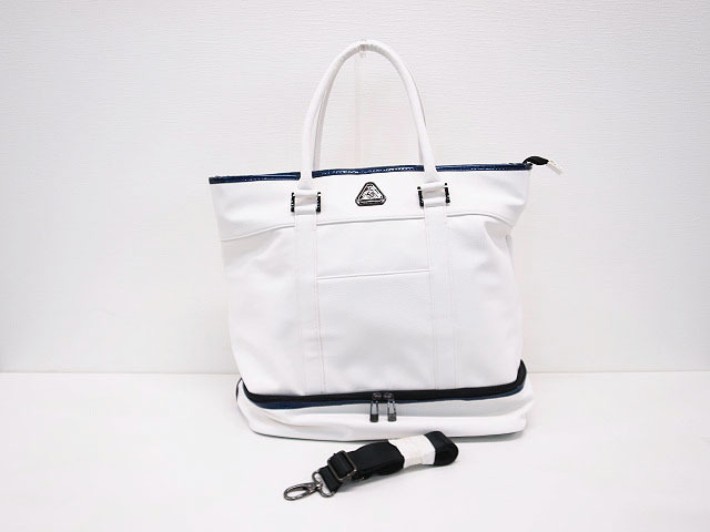 Lecoq golf ルコックゴルフ 2wayビッグトートバッグ ホワイト系 [240001214856]【中古】メンズ
