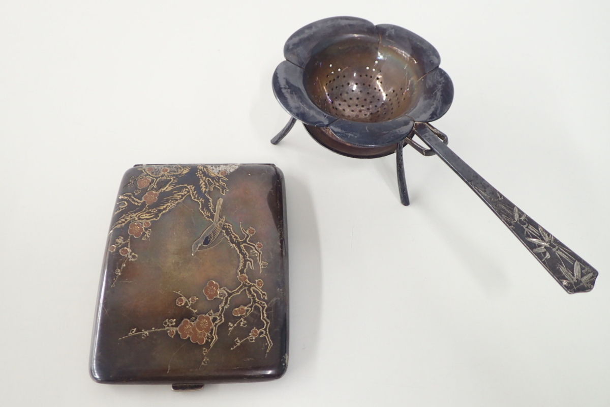 タバコケース　煙草入れ　銀製950 銀製品 スターリングシルバー950 煙草入れ 116g/STERLING SILVER 950