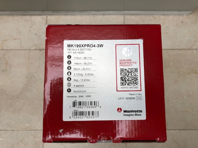 ★☆中古☆美品☆Manfrotto☆MK190XPRO4-3W☆190シリーズ☆アルミ4段+RC2付3Way雲台キット☆マンフロット☆三脚☆★_3