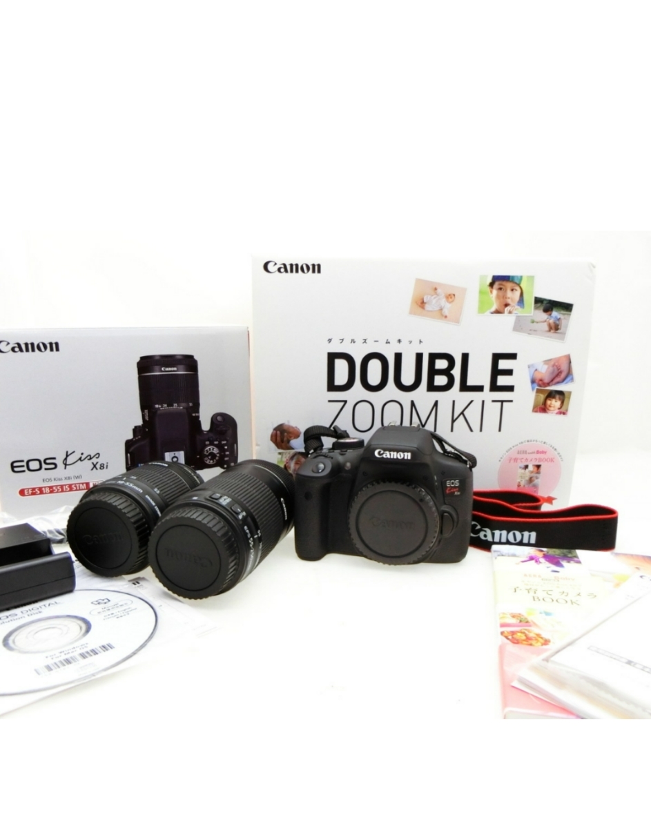 Canon キャノン ダブルズームキット EOS Kiss X8i EF-S 18-55 IS STM