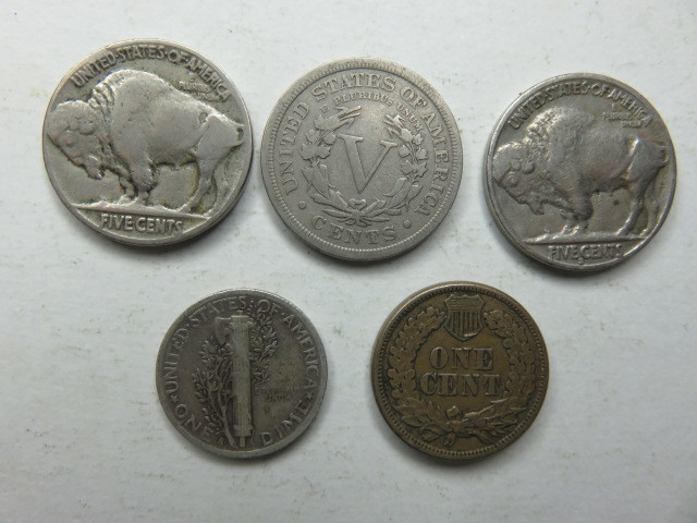 少し古めのアメリカコイン　リバティヘッド・インディアンヘッド・ブッファロー　5枚まとめて_4