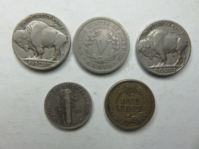 少し古めのアメリカコイン　リバティヘッド・インディアンヘッド・ブッファロー　5枚まとめて_6