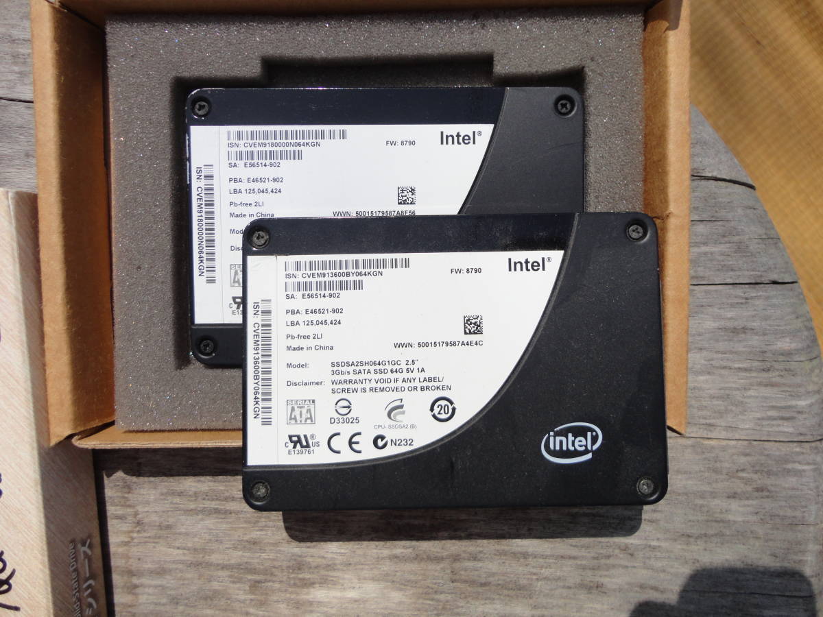 Intel X25-E Extreme 64GB 2個 set SSDSA2SH064G1GC SLC SSD インテル(64GB～)｜売買さ ...