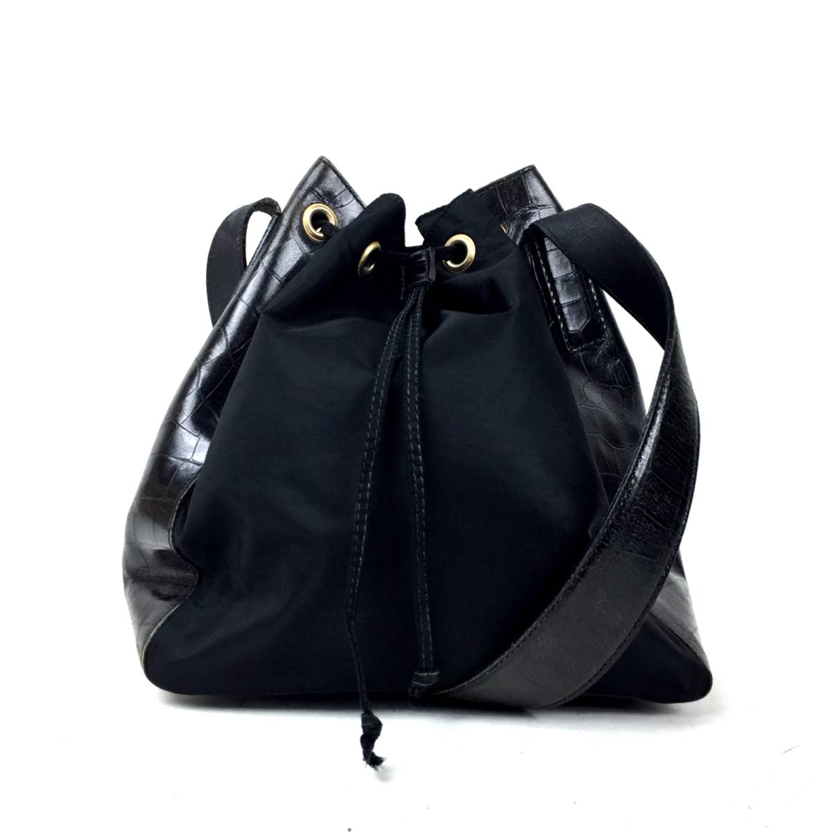 PRADA プラダ ナイロン レザー ショルダーバッグ 黒 ワンショルダー 