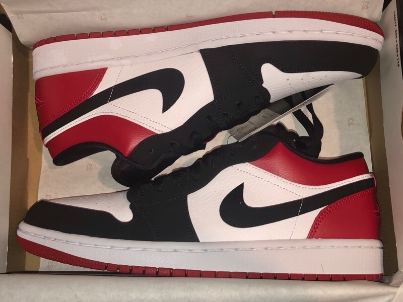 NIKE AIR JORDAN 1 LOW BLACK TOE WHITE GYM RED ナイキ エア  
