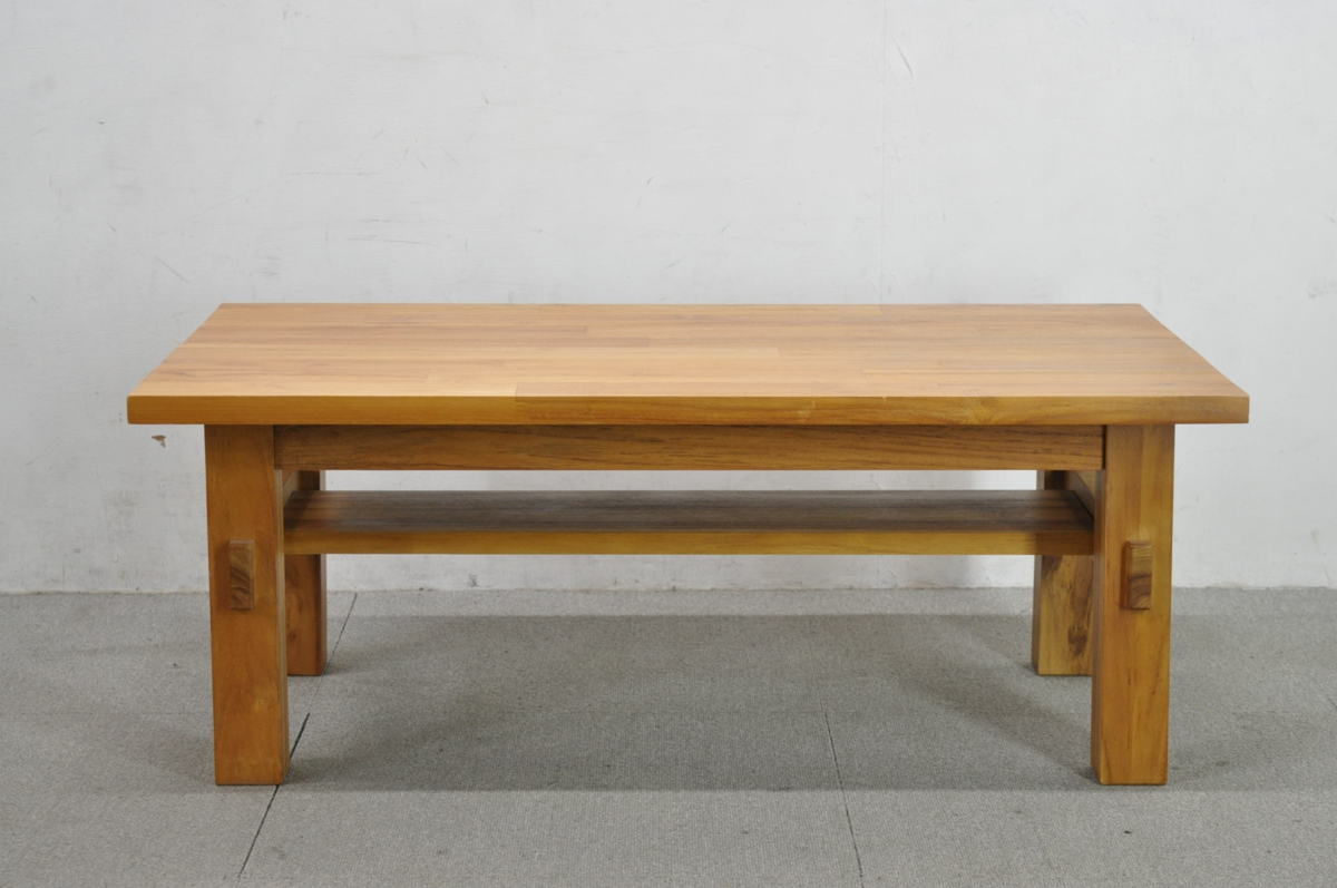 廃盤品unico unico ウニコ BREATH ブレス ローテーブル チーク材 95×58×37