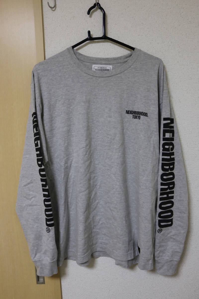  美 正規品 スポット 17AW 18SS Neighborhood ネイバーフッド 袖ロゴ ロングスリーブTシャツ ロンT グレーXL WTAPS 19SS(長袖Tシャツ)｜売買されたオークション情報、yahooの商品情報をアーカイブ公開 - 男性用