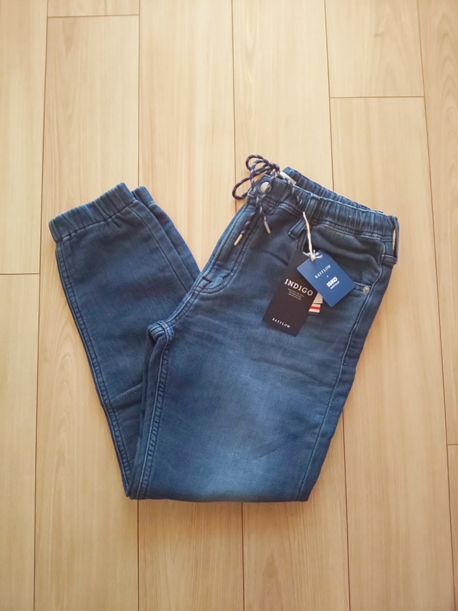 新品★BAYFLOW ベイフロー★インディゴ メンズ スウェット デニム ジョガー パンツ ジョグジーンズ S 履き心地 抜群 .st 