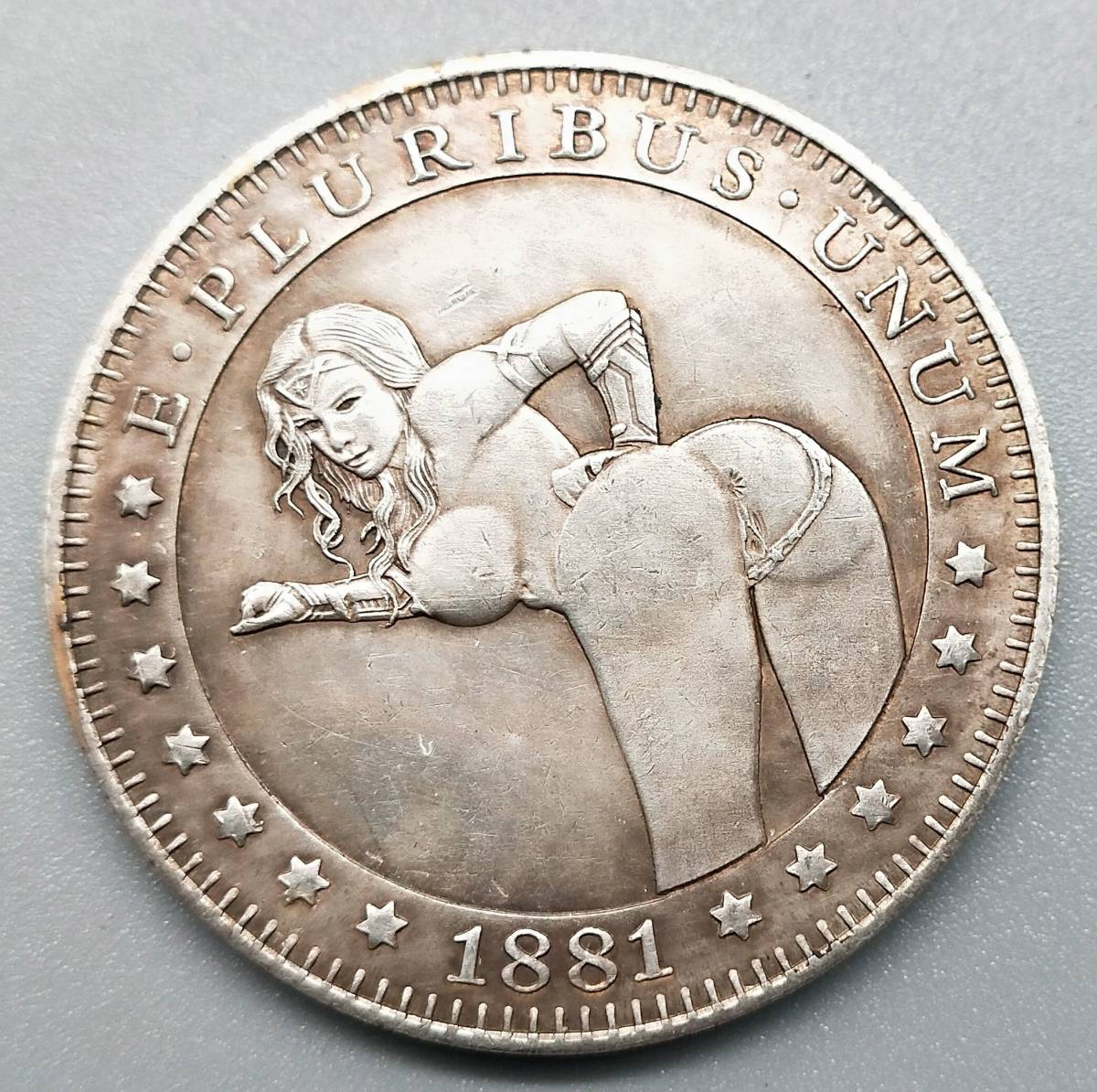 世界 銀貨 アメリカ合衆国 1881年 貿易ドル 稀少 貴重 1ドル 直径38mm 重さ21.3g_1