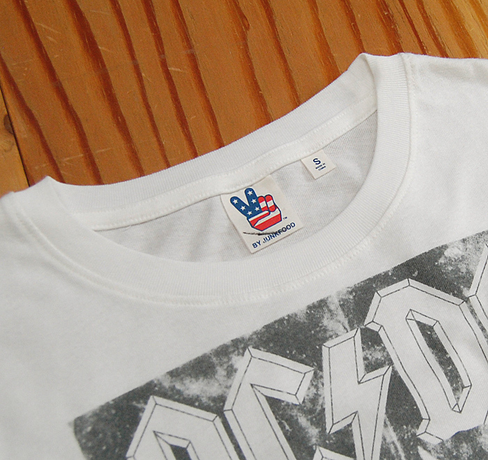 Ac dc junk food tシャツ JUNKFOOD ジャンクフード 丸胴 Tシャツ JUNK