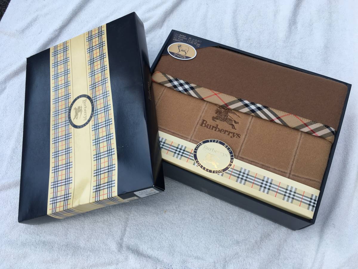 Burberry London ウール毛布 140×200cm Burberry バーバリー ウール100％毛布 140×200cm 西川産業株式会社