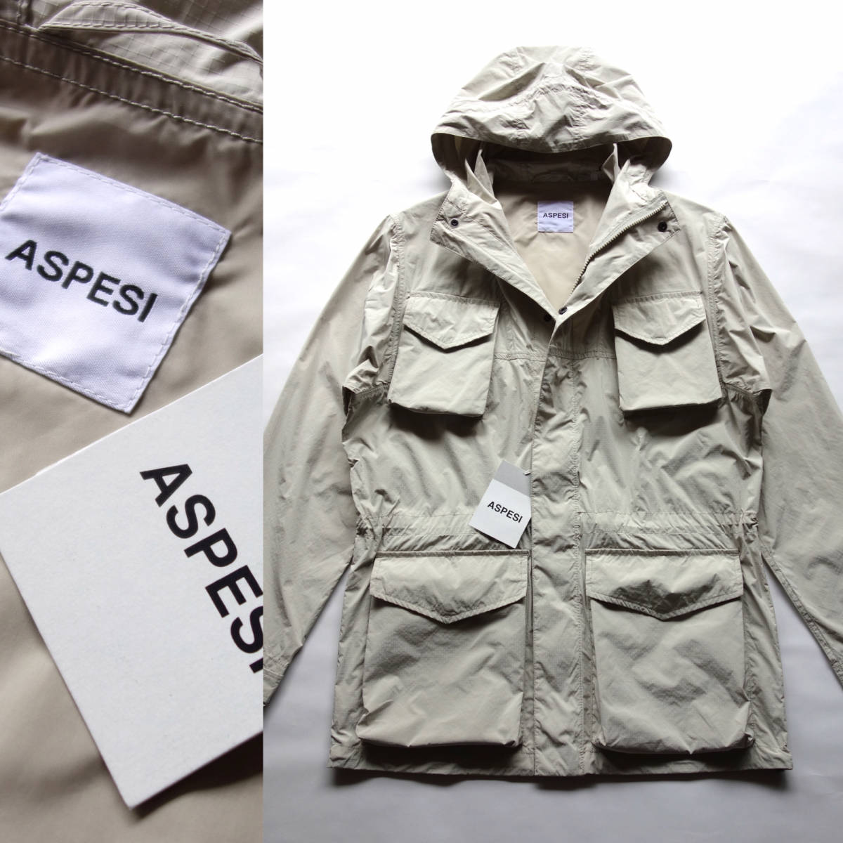 ASPESI アスペジ】 新品 春夏 強撥水リップストップナイロン英国軍 