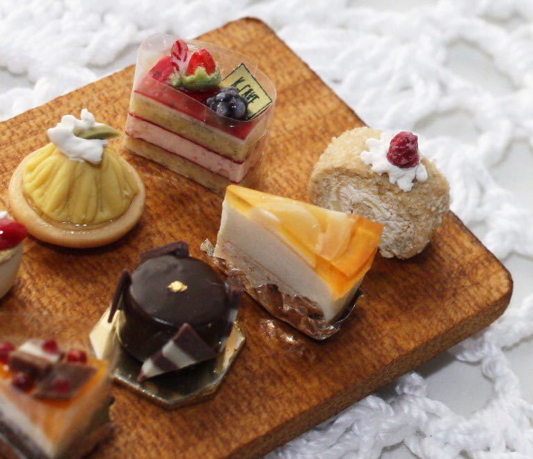 ♪ドールハウス＊ミニチュア スイーツ♪ケーキセット②＊ハンドメイド