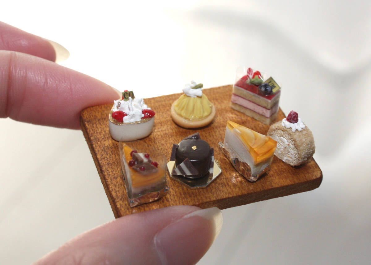 ♪ドールハウス＊ミニチュア スイーツ♪ケーキセット②＊ハンドメイド