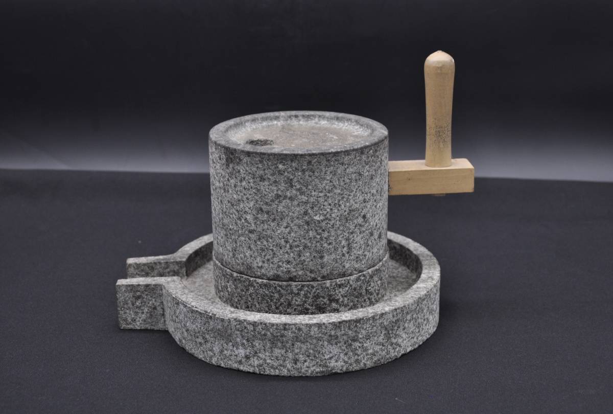 恒」石材 石臼 茶臼 挽き臼 茶道具 手打ち蕎麦 小麦 お茶等に ひき臼 手