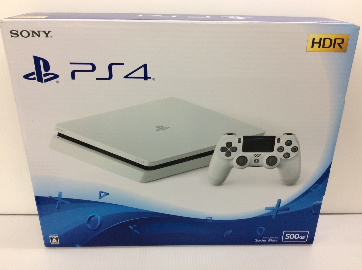 PS4 本体 CUH-2200A B02 500GB グレイシャーホワイト 動作確認初期化済 