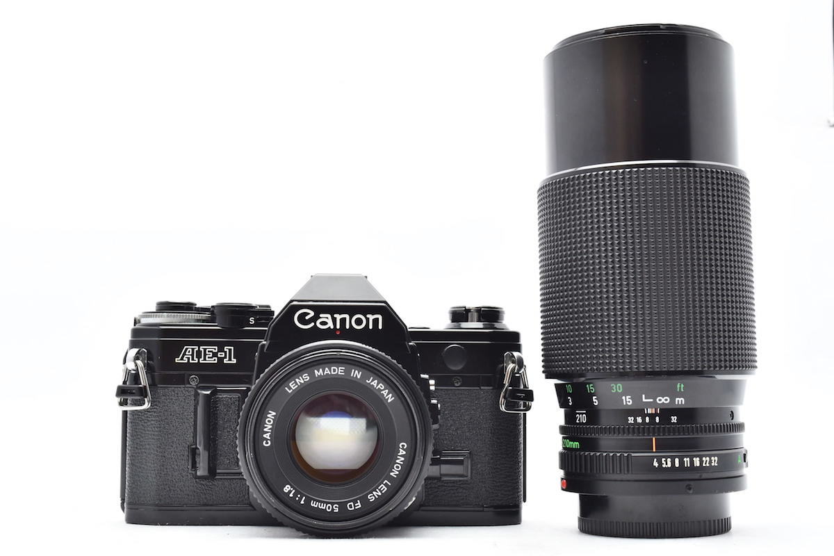 お買い得 ◇ Canon キヤノン AE-1 + 50mm F1.8 + 70-210mm F4 フィルム