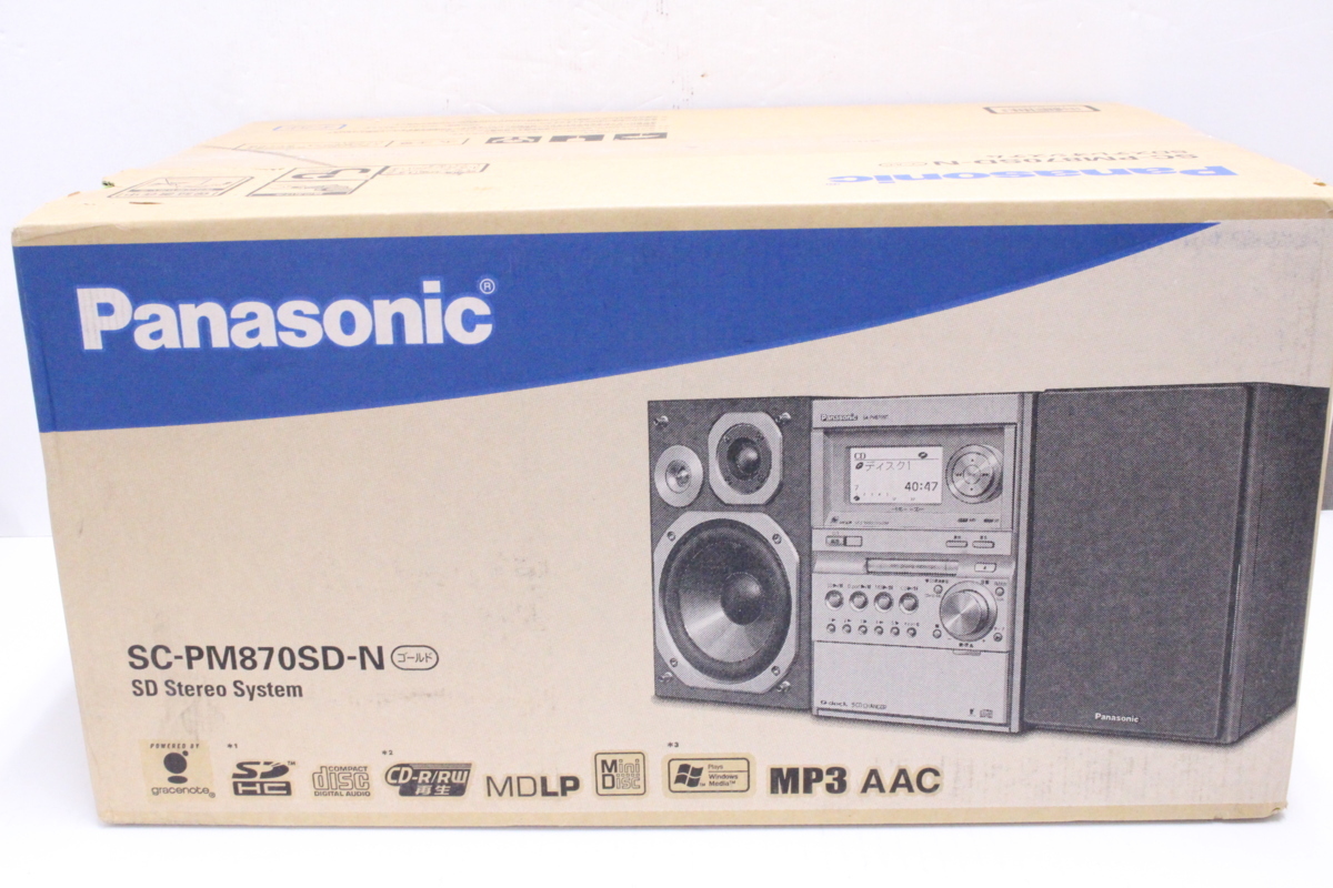 ラジオ・コンポ Panasonic SC-PM870SD CD MD sa-pm870 413 Panasonic