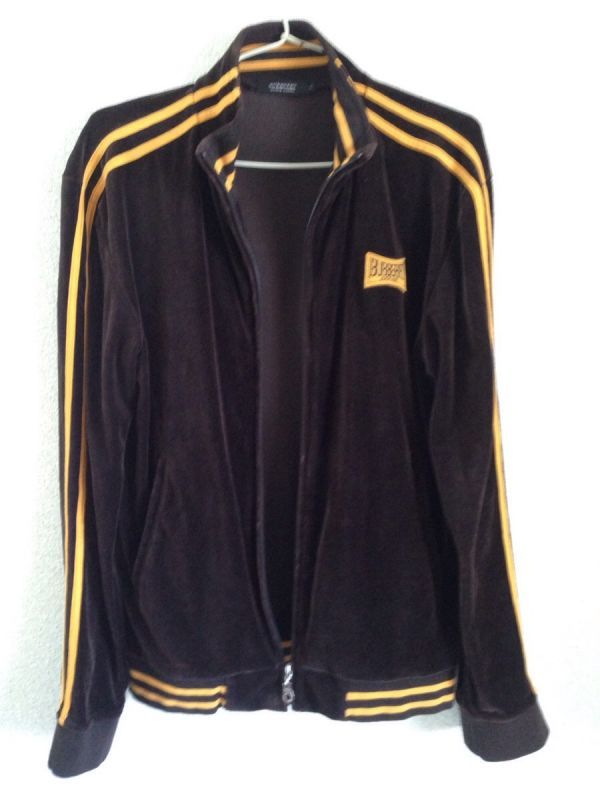 バーバリー　ブラックレーベル　メンズ　ジャージブラウン　ベロア　美品　jbi-52