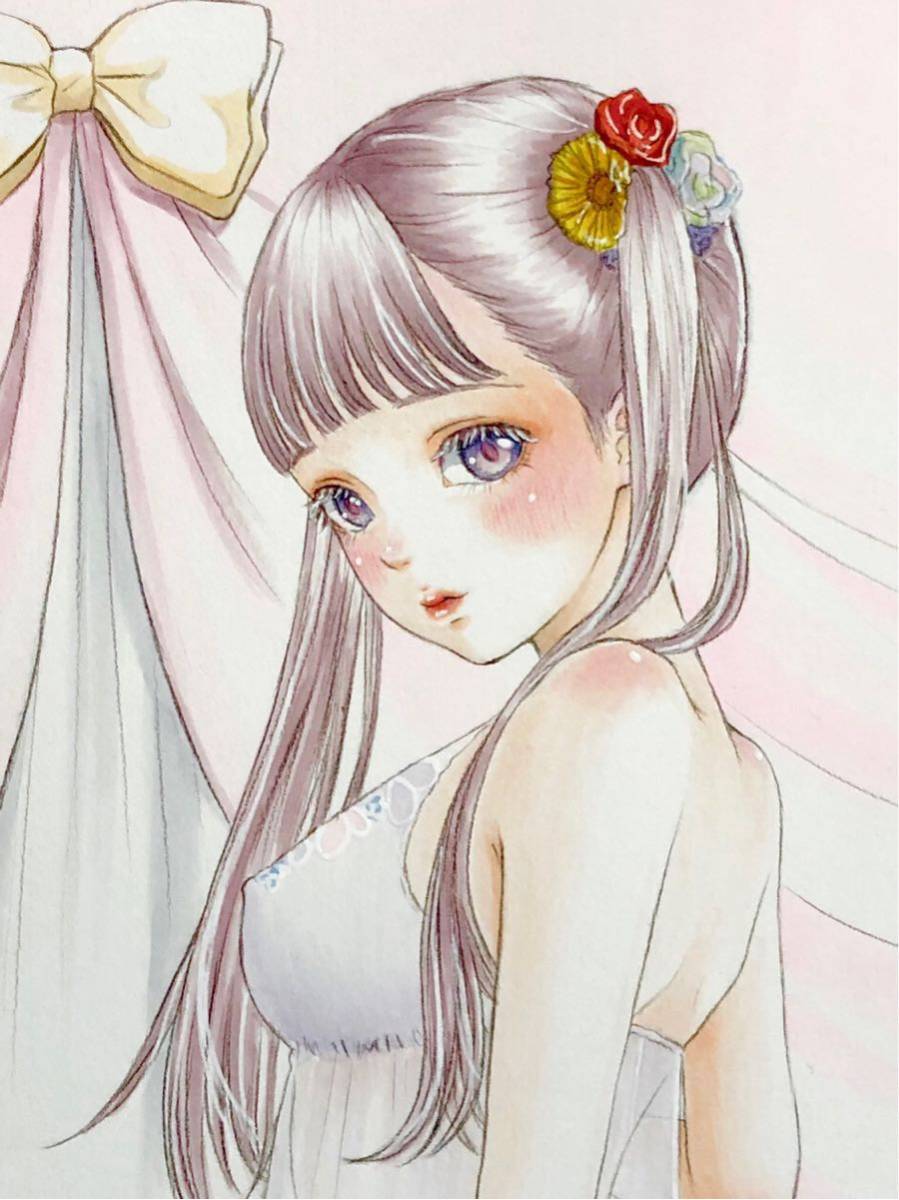 オリジナル ランジェリー 下着 ツインテール 女の子 少女 手描き