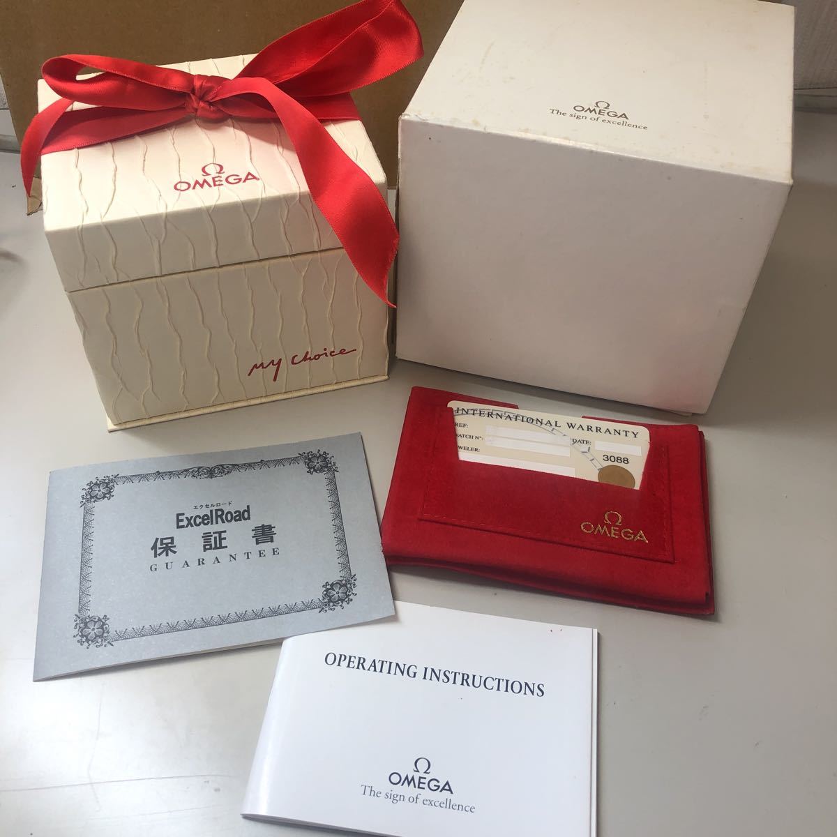 美品 オメガ Ω OMEGA 高級腕時計 飾り箱 レディース 外箱付き 保証書 取扱説明書 ノベルティ付き 1円スタート_1