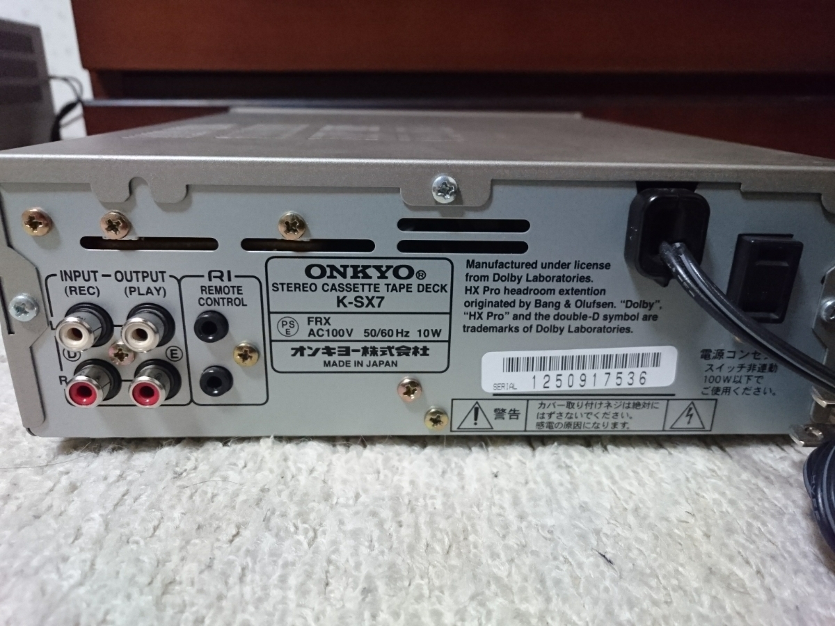 ONKYO k-sx7 カセットデッキ ONKYO K-SX7 オンキョー G1927○ONKYO