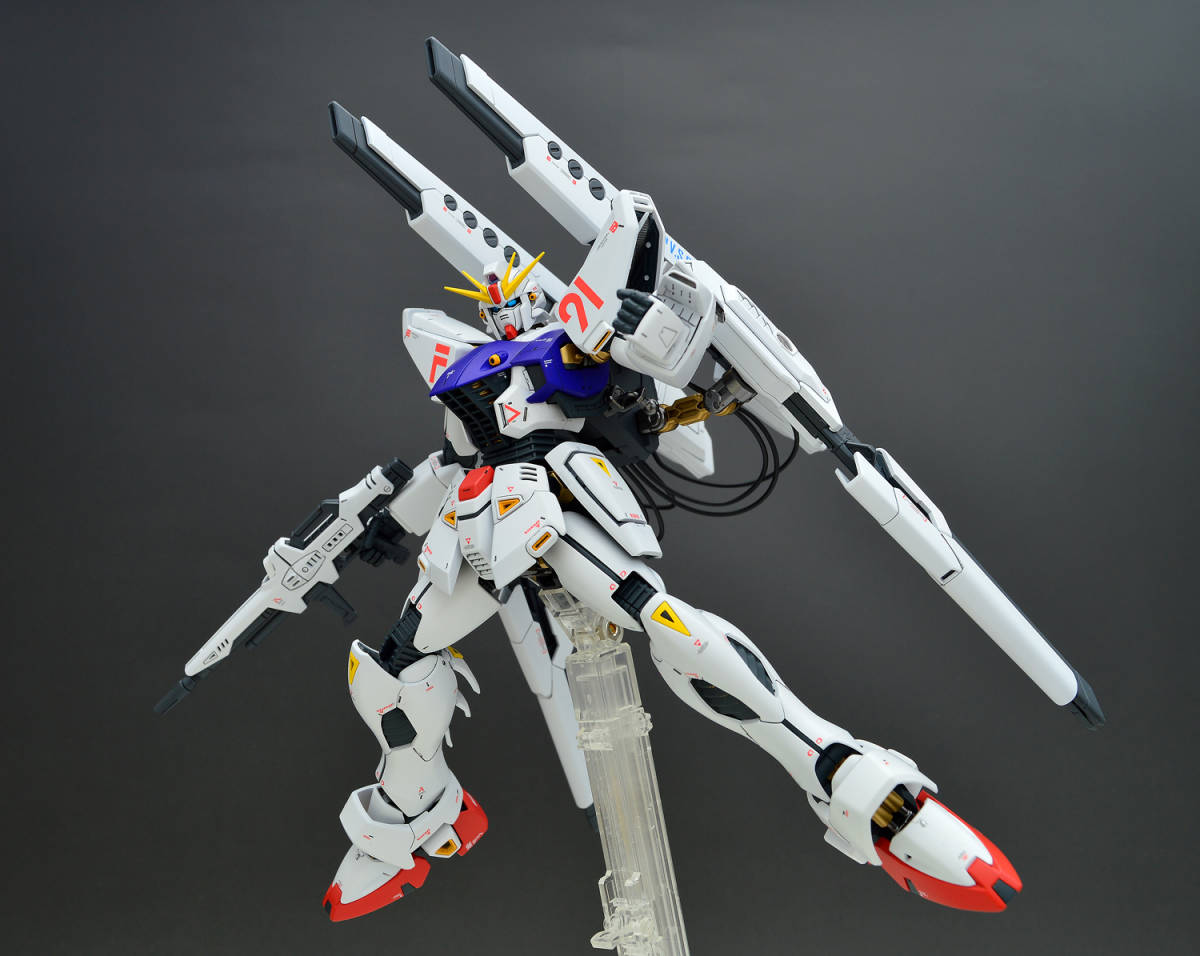 Mg 1 100 ガンダムｆ９１ Ver 2 0 バックキャノン装着型 ツイン ヴェスバー装着型 改修塗装済完成品 全仕様換装可能 Ledユニット付属 完成品 売買されたオークション情報 Yahooの商品情報をアーカイブ公開 オークファン Aucfan Com