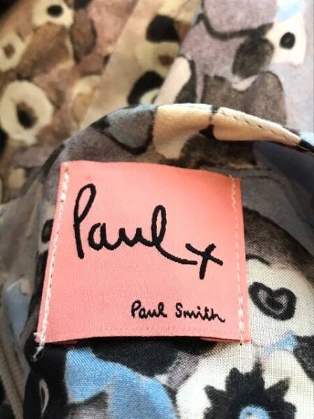 ポールスミスプラス Paul+ PaulSmith サイズ40 L ライトブルー×マルチ レディース 花柄 美品 ワンピース