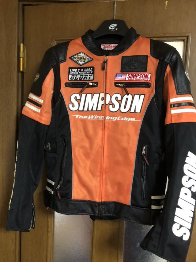 USED 綺麗 SIMPSON シンプソン オレンジ/ブラック メッシュ ジャケット
