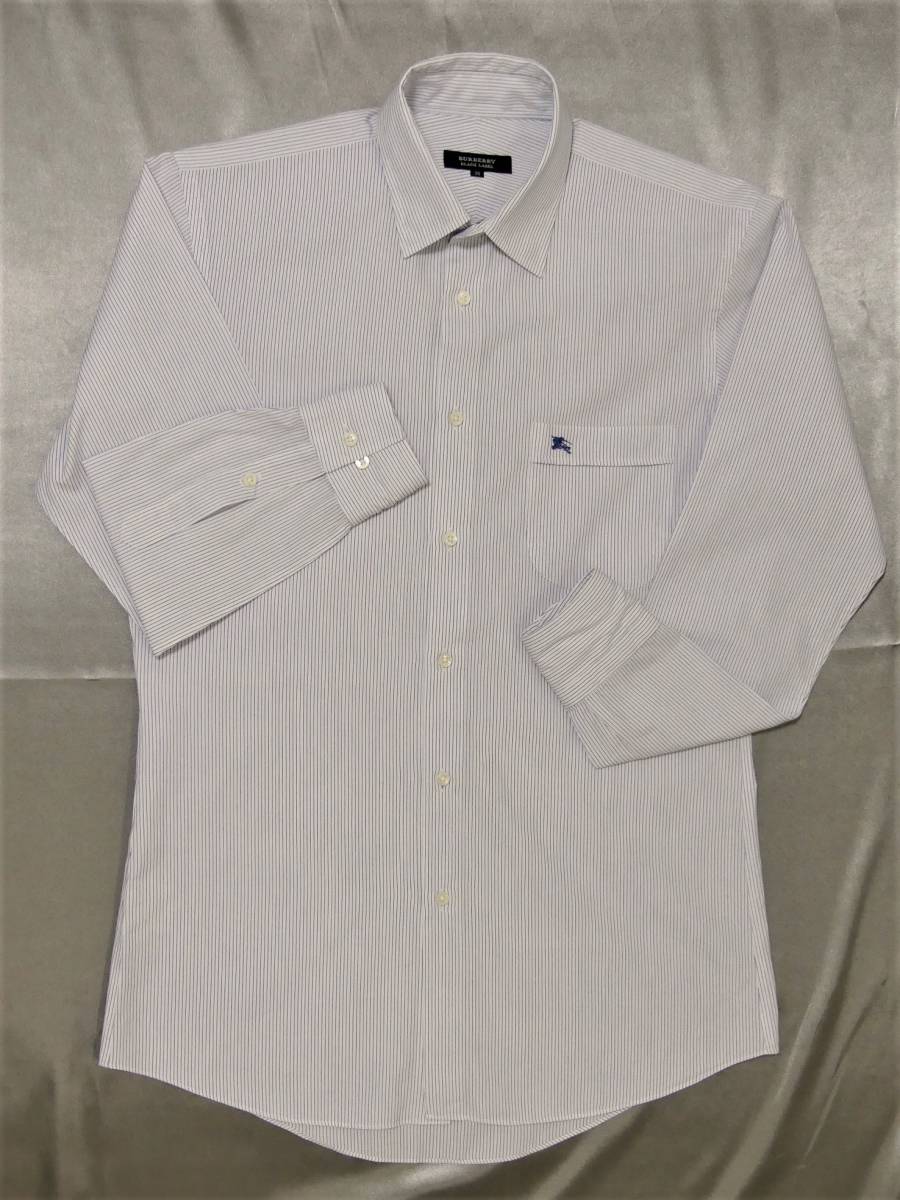 ■バーバリー■ブラックレーベル■長袖■ピンストライプ■シャツ■39■L131■