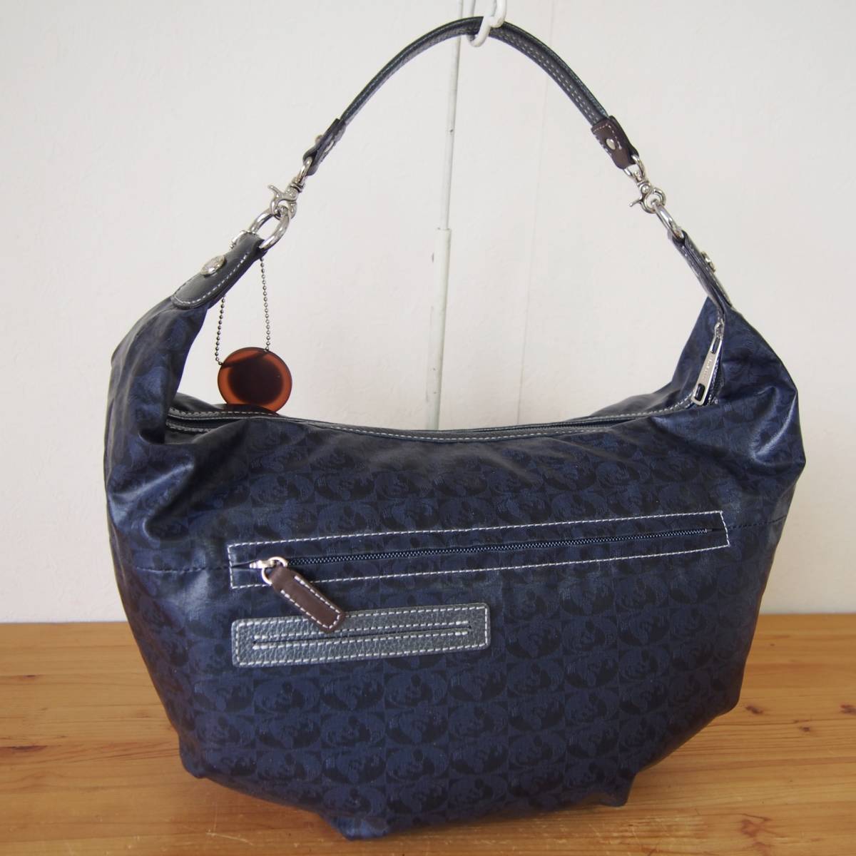 ◇未使用廃番品*PELLE BORSA/ペレボルサ*Alive*アライブ*レザーコンビ