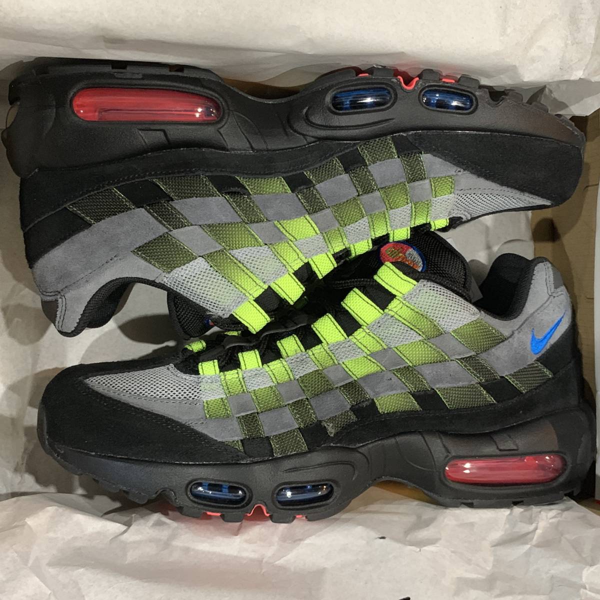 新品□NIKE AIR MAX 95 WOVEN “Grey/Volt” US9.5 (27.5cm) エア 