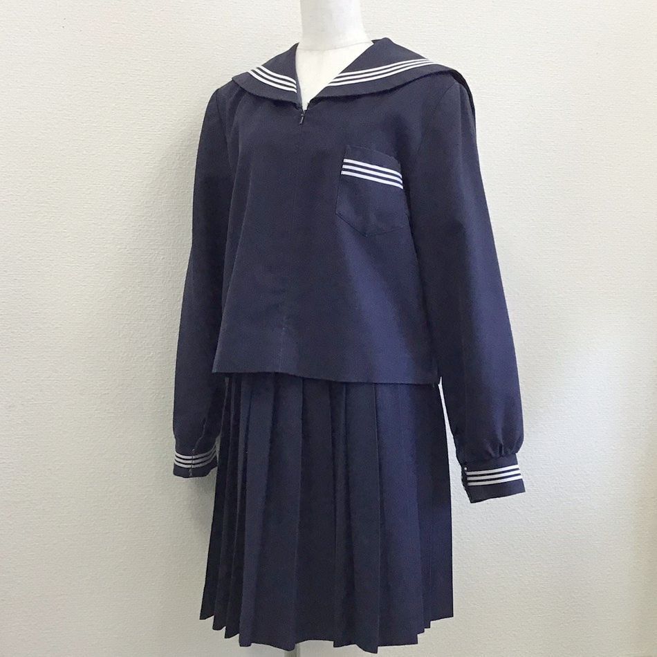 驚きの破格値，豊富な 930 兵庫県 香住第一中学校 セーラー服 上下セット /175A/W66/丈57/白3本ライン/24本/kanko/冬服/制服/中学校/高校/女子学生(学生服)｜売買されたオークション情報、yahooの商品情報をアーカイブ公開 学生服