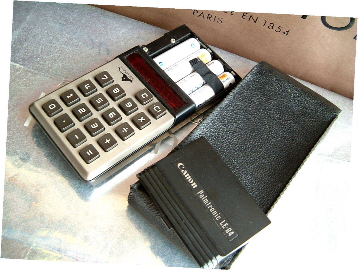 ◇ レア 昭和 レトロ 電卓 計算機 キャノン Palmtronic Le84 パンサー